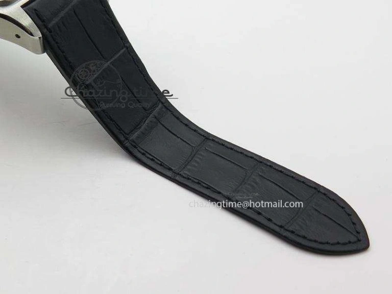 Santos 100 38mm SS White Dial On Black Leather Strap A2824