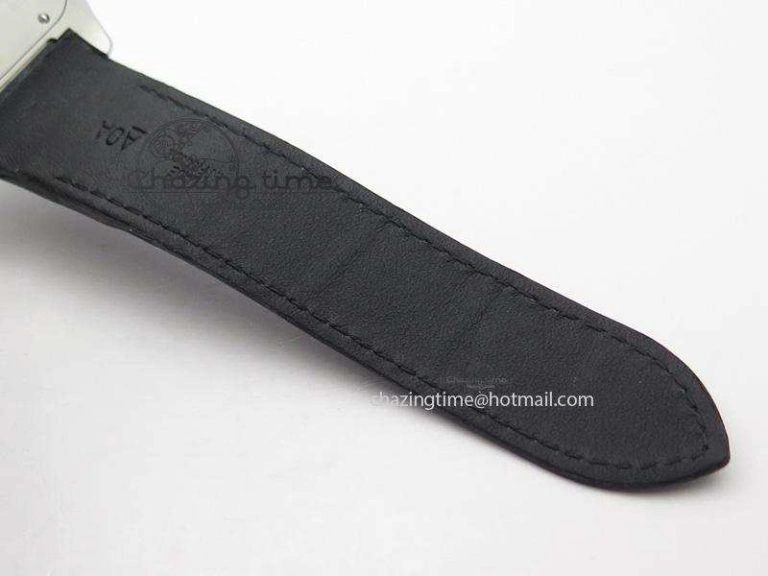 Santos 100 38mm SS White Dial On Black Leather Strap A2824