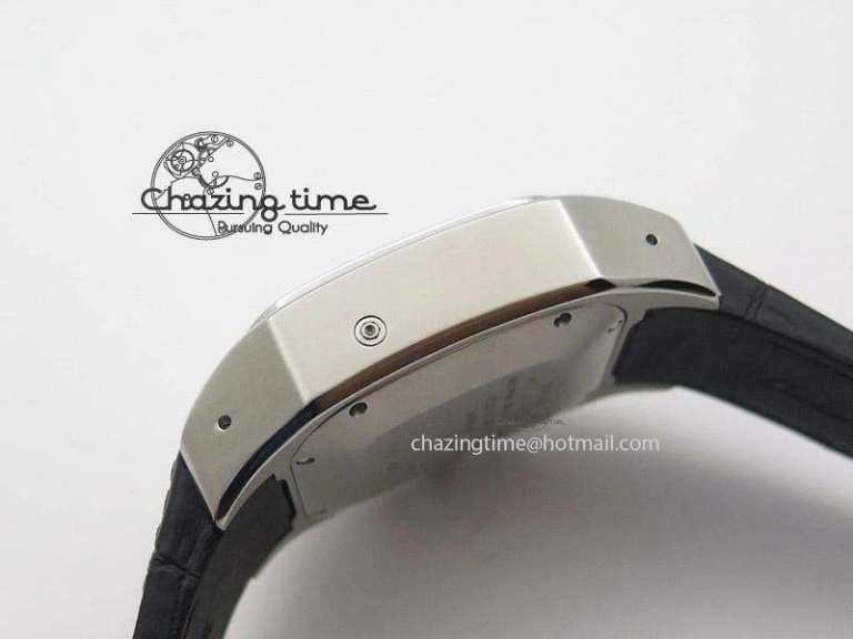 Santos 100 Chronograph SS Ultimate Edition On Black Leather Strap A7753