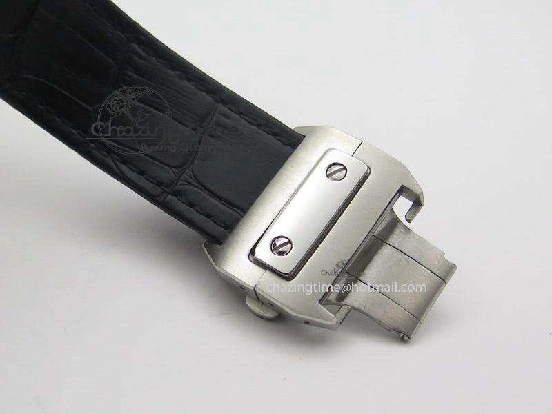 Santos 100 Chronograph SS Ultimate Edition On Black Leather Strap A7753