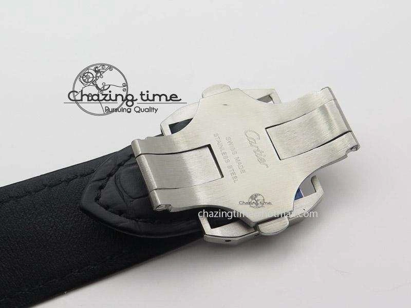 Santos 100 Chronograph SS Ultimate Edition On Black Leather Strap A7753