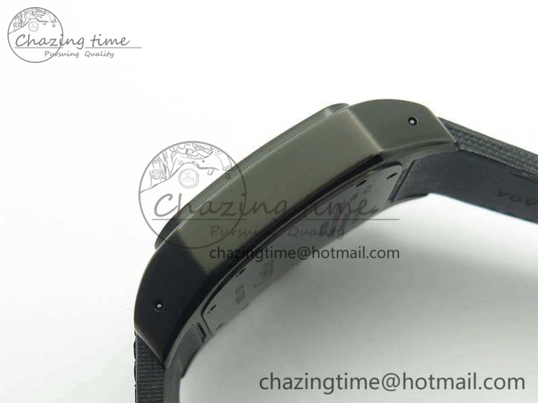 Santos 100 DLC V6F 1:1 Best Edition Black Dial On Black Nylon Strap A1847 MC