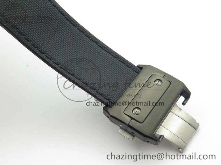 Santos 100 DLC V6F 1:1 Best Edition Black Dial On Black Nylon Strap A1847 MC