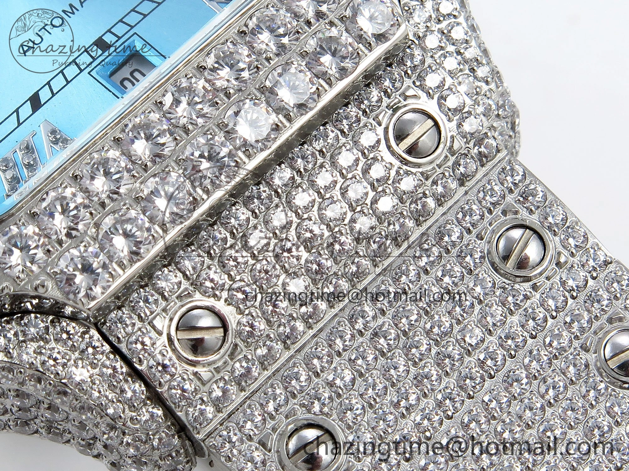 Santos De 40mm TWF 1:1 Best Edition Blue Dial 904L SS Case and Bracelet A2824