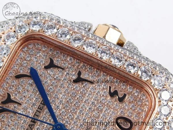 Santos De 40mm TWF 1:1 Best Edition RG Dial 904L SS RG Case and Bracelet A2824