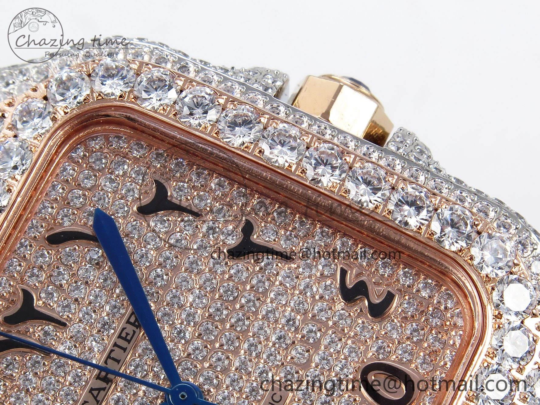 Santos De 40mm TWF 1:1 Best Edition RG Dial 904L SS RG Case and Bracelet A2824