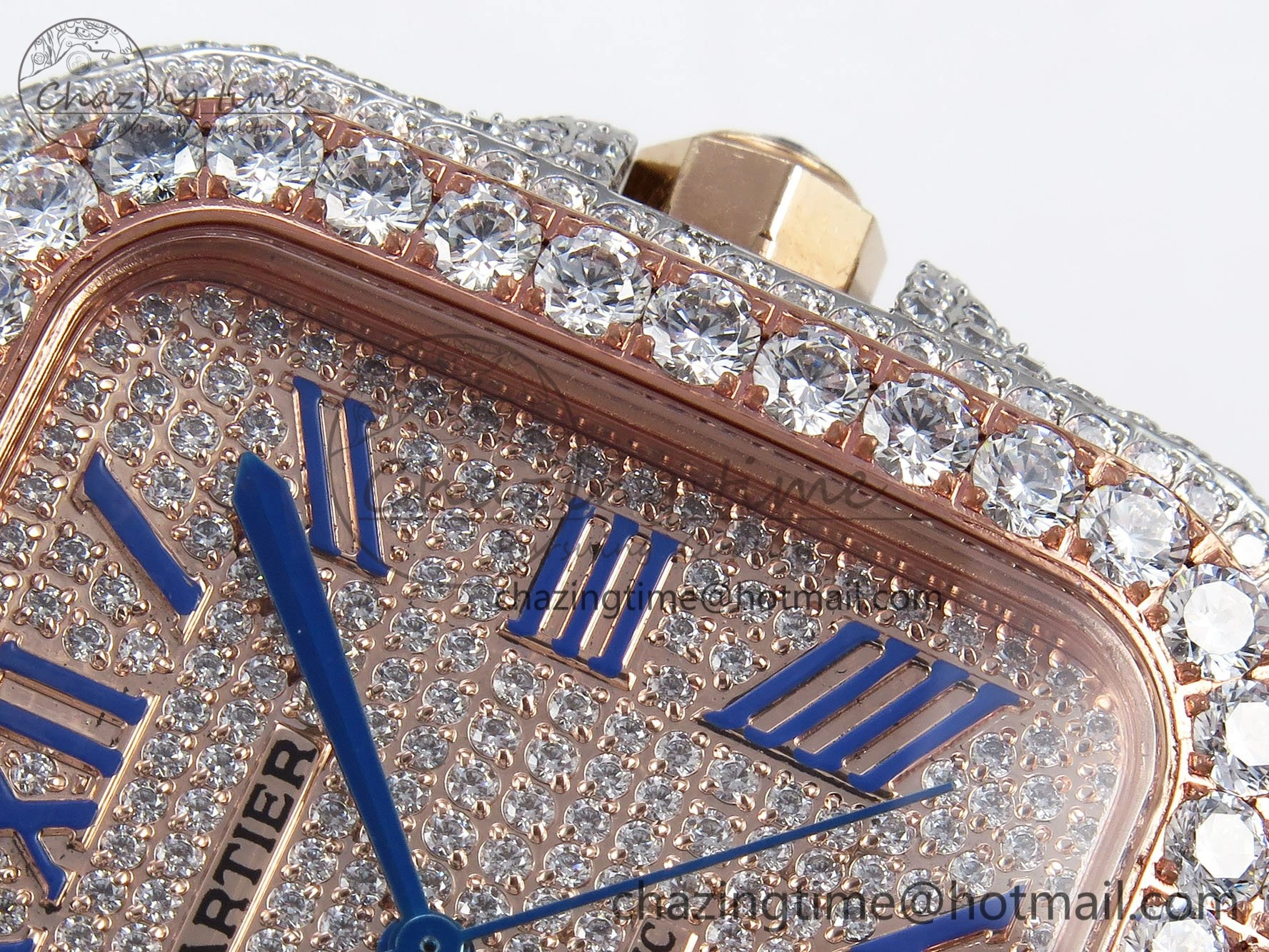 Santos De 40mm TWF 1:1 Best Edition RG Dial 904L SS RG Case and Bracelet A2824