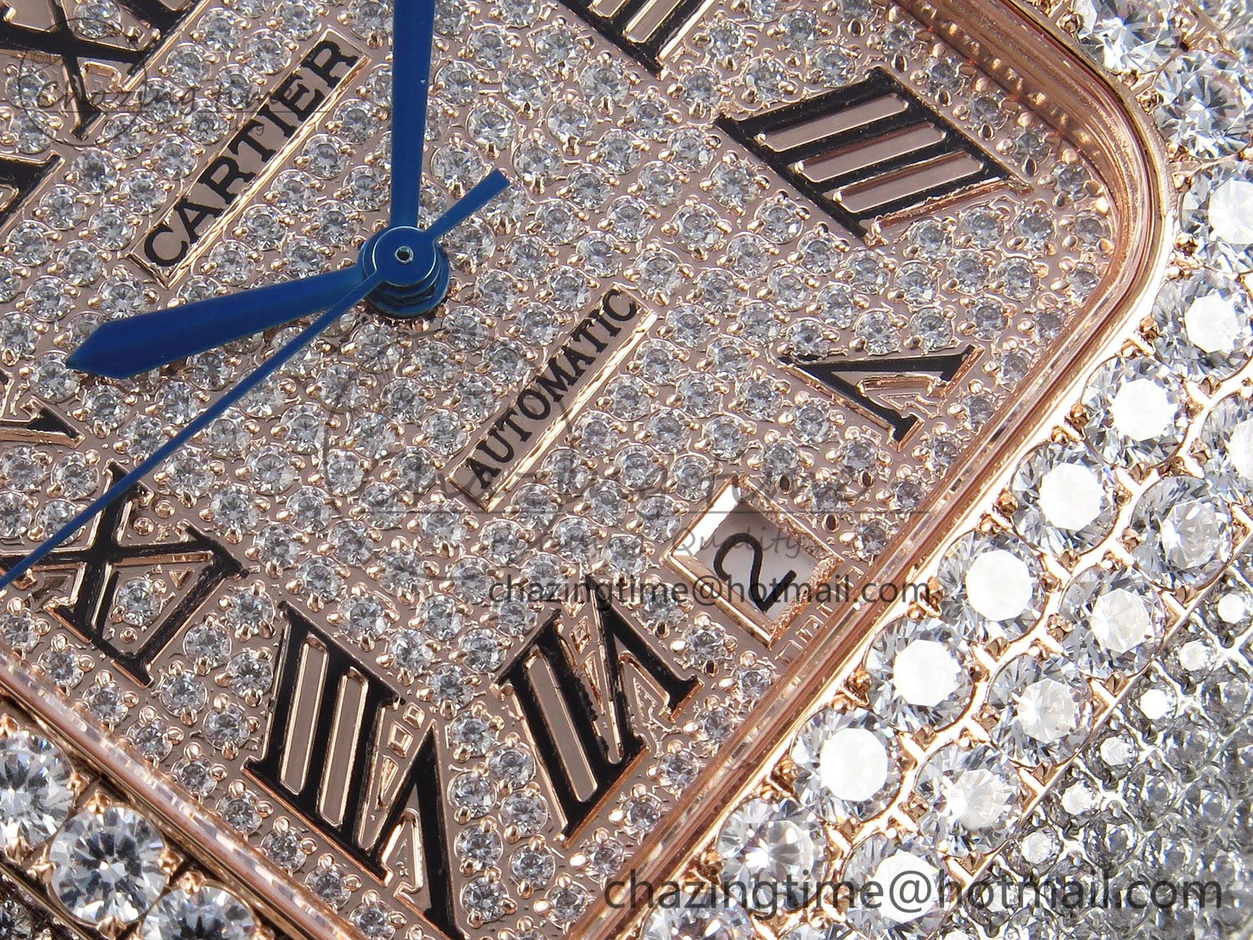 Santos De 40mm TWF 1:1 Best Edition RG Dial 904L SS RG Case and Bracelet A2824