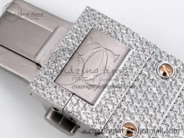 Santos De 40mm TWF 1:1 Best Edition RG Rainbow Dial 904L SS RG Case and Bracelet A2824