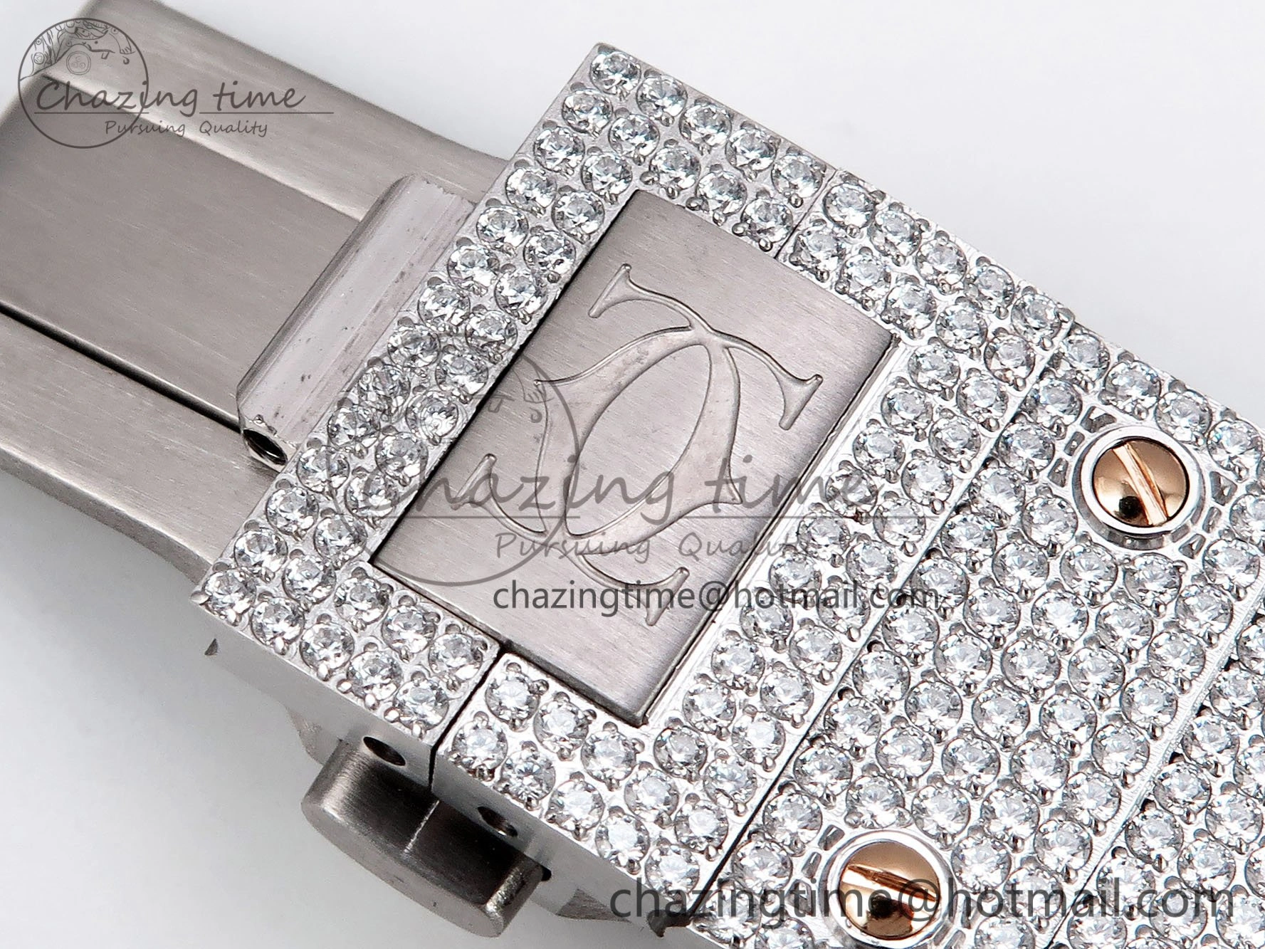 Santos De 40mm TWF 1:1 Best Edition RG Rainbow Dial 904L SS RG Case and Bracelet A2824