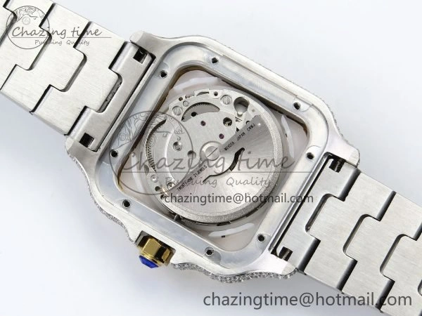 Santos De 40mm TWF 1:1 Best Edition Red Dial 904L SS YG Case and Bracelet A2824