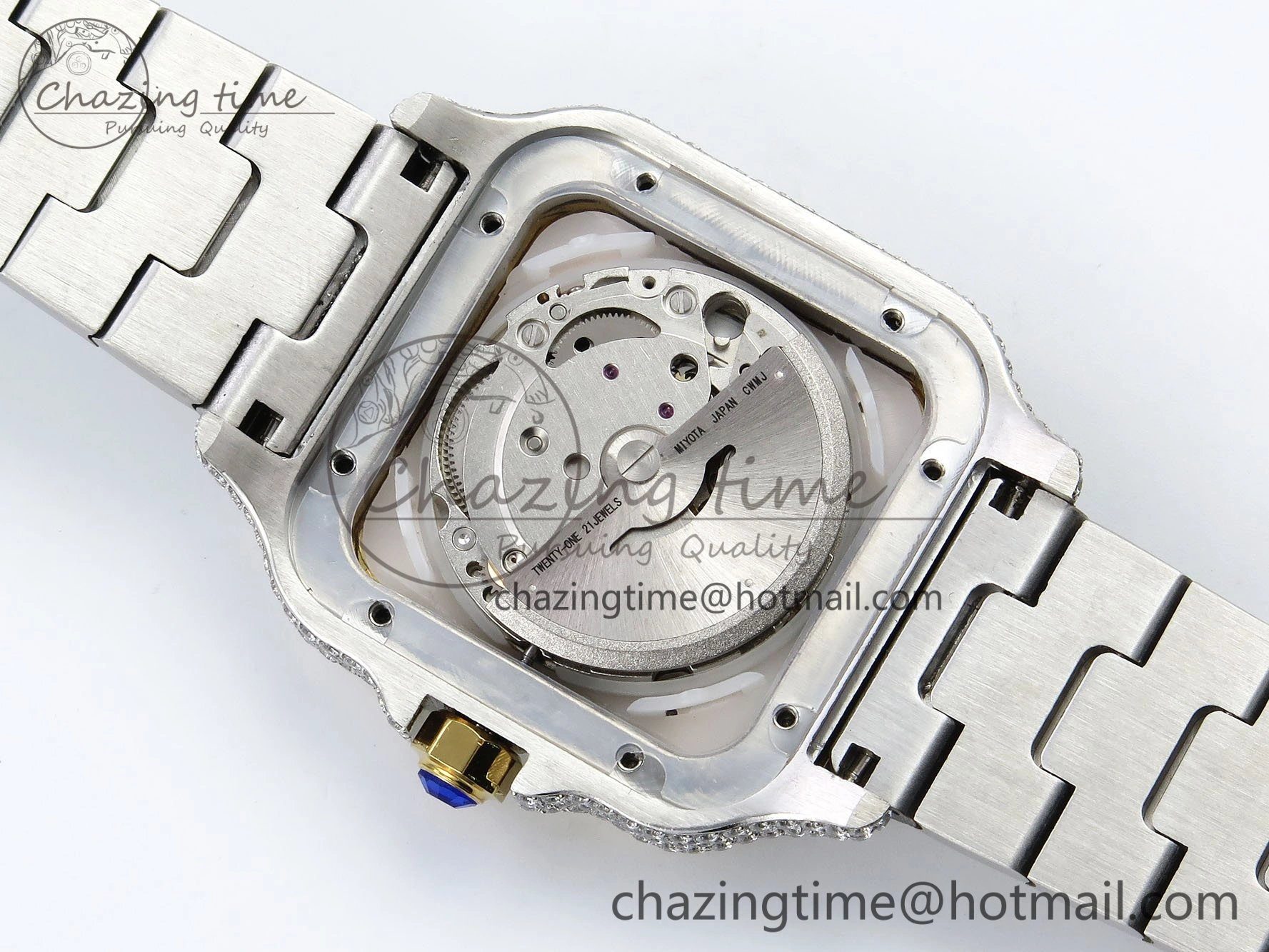 Santos De 40mm TWF 1:1 Best Edition Red Dial 904L SS YG Case and Bracelet A2824