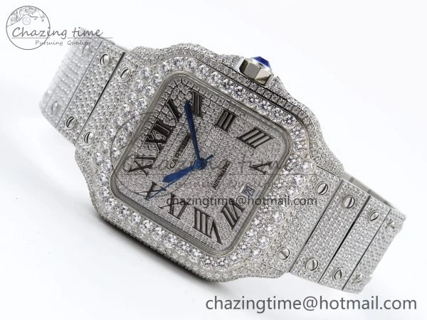 Santos De 40mm TWF 1:1 Best Edition SS Dial 904L SS Case and Bracelet A2824