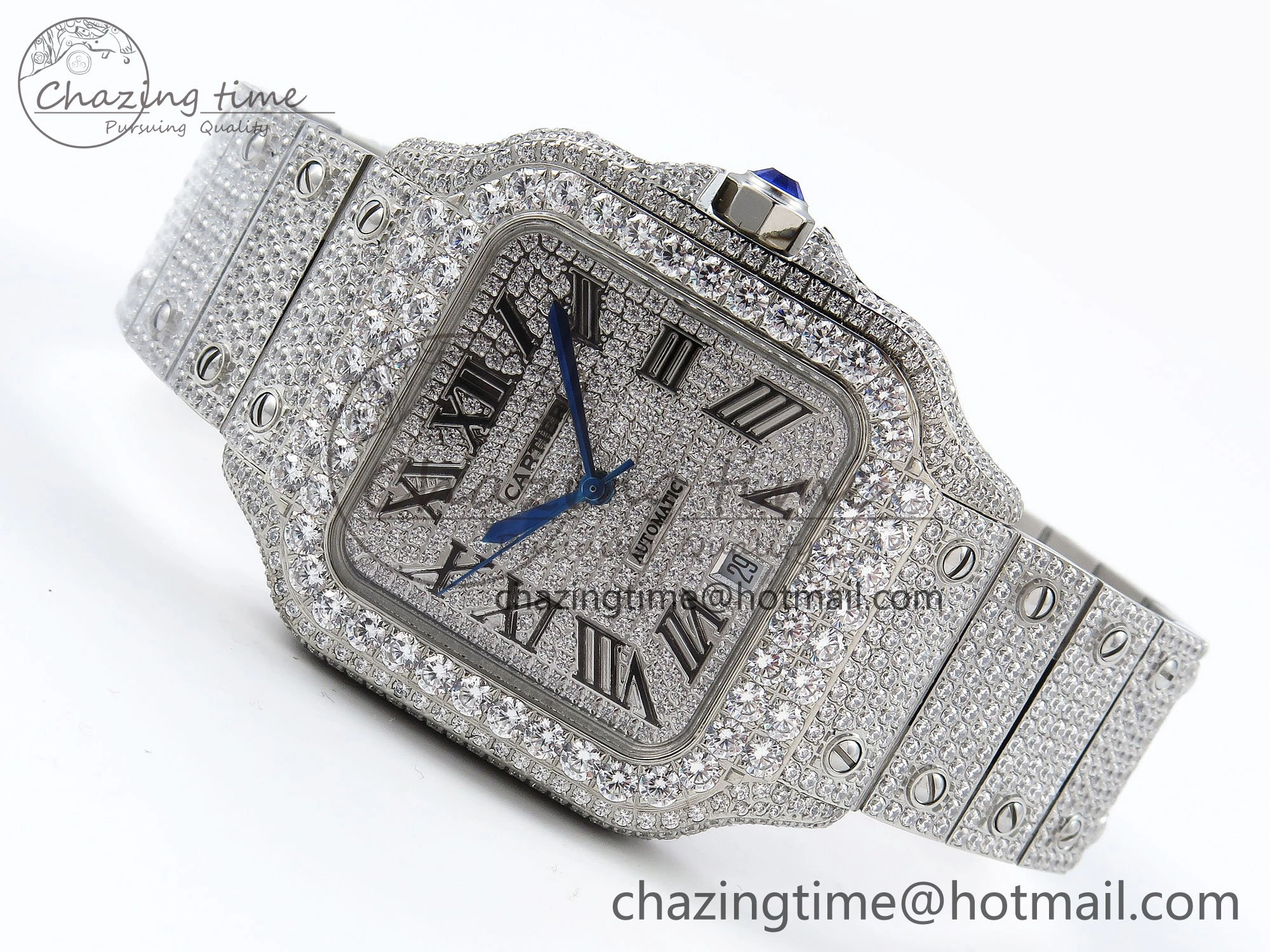 Santos De 40mm TWF 1:1 Best Edition SS Dial 904L SS Case and Bracelet A2824