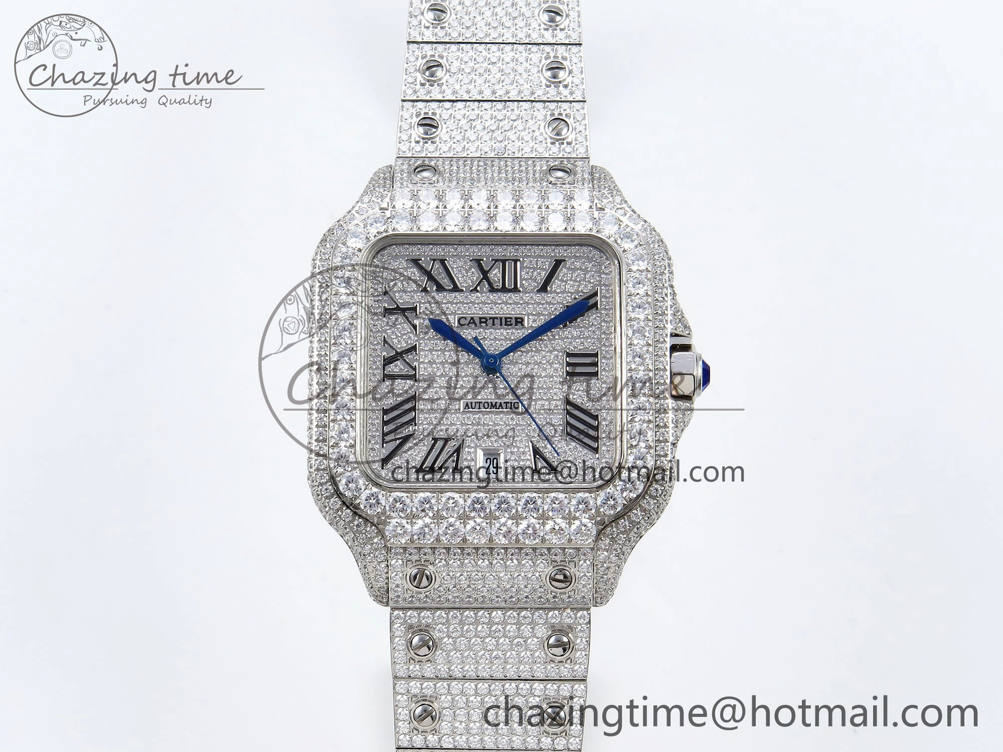 Santos De 40mm TWF 1:1 Best Edition SS Dial 904L SS Case and Bracelet A2824