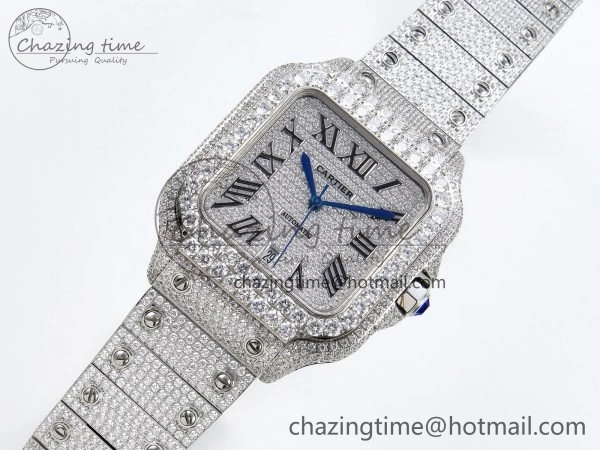 Santos De 40mm TWF 1:1 Best Edition SS Dial 904L SS Case and Bracelet A2824