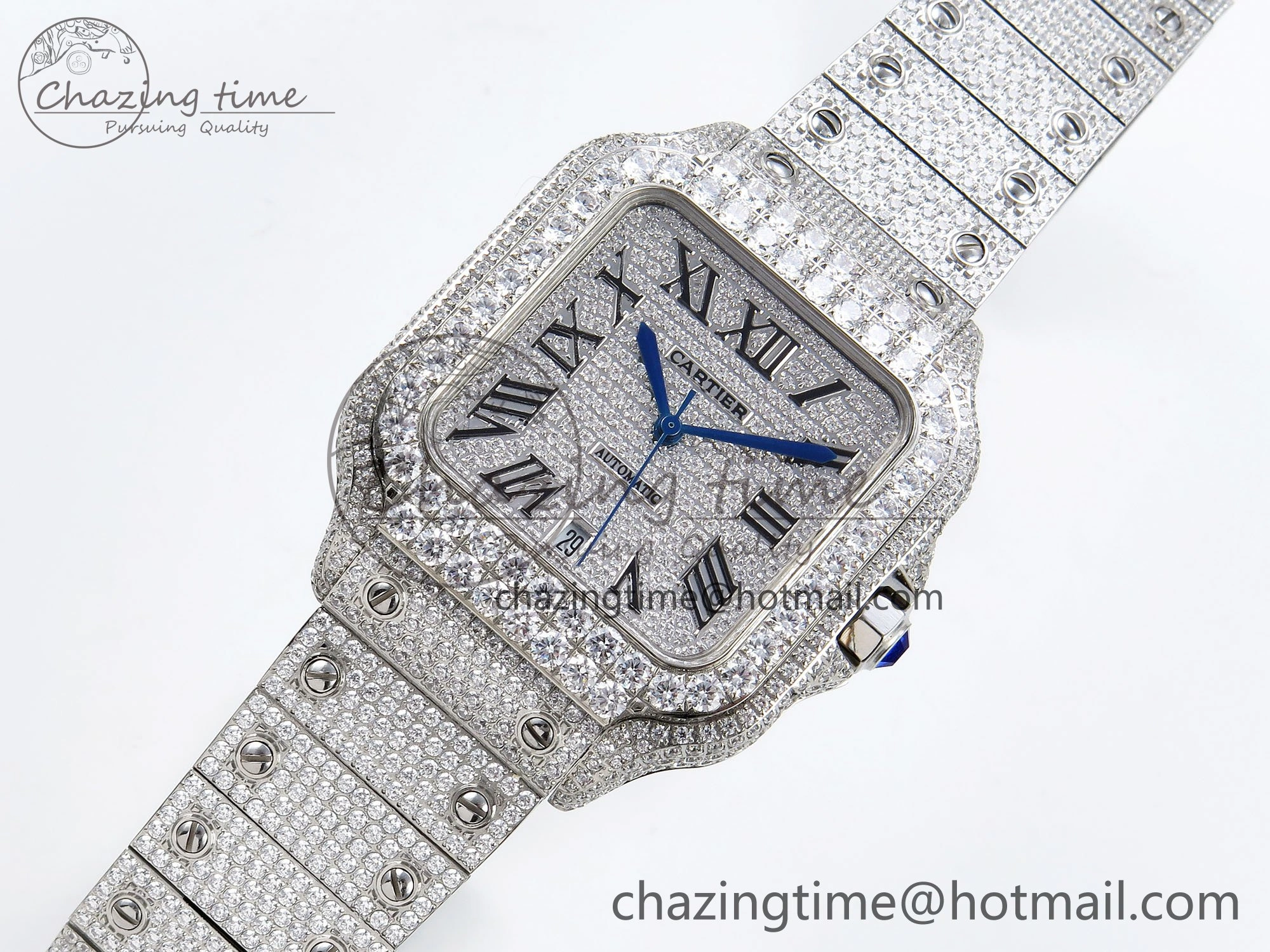 Santos De 40mm TWF 1:1 Best Edition SS Dial 904L SS Case and Bracelet A2824