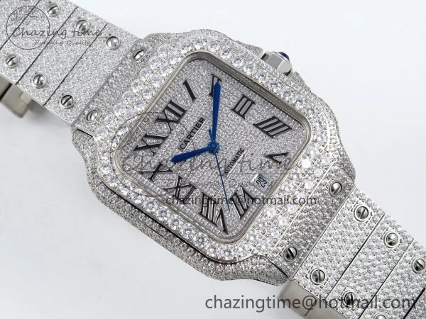 Santos De 40mm TWF 1:1 Best Edition SS Dial 904L SS Case and Bracelet A2824