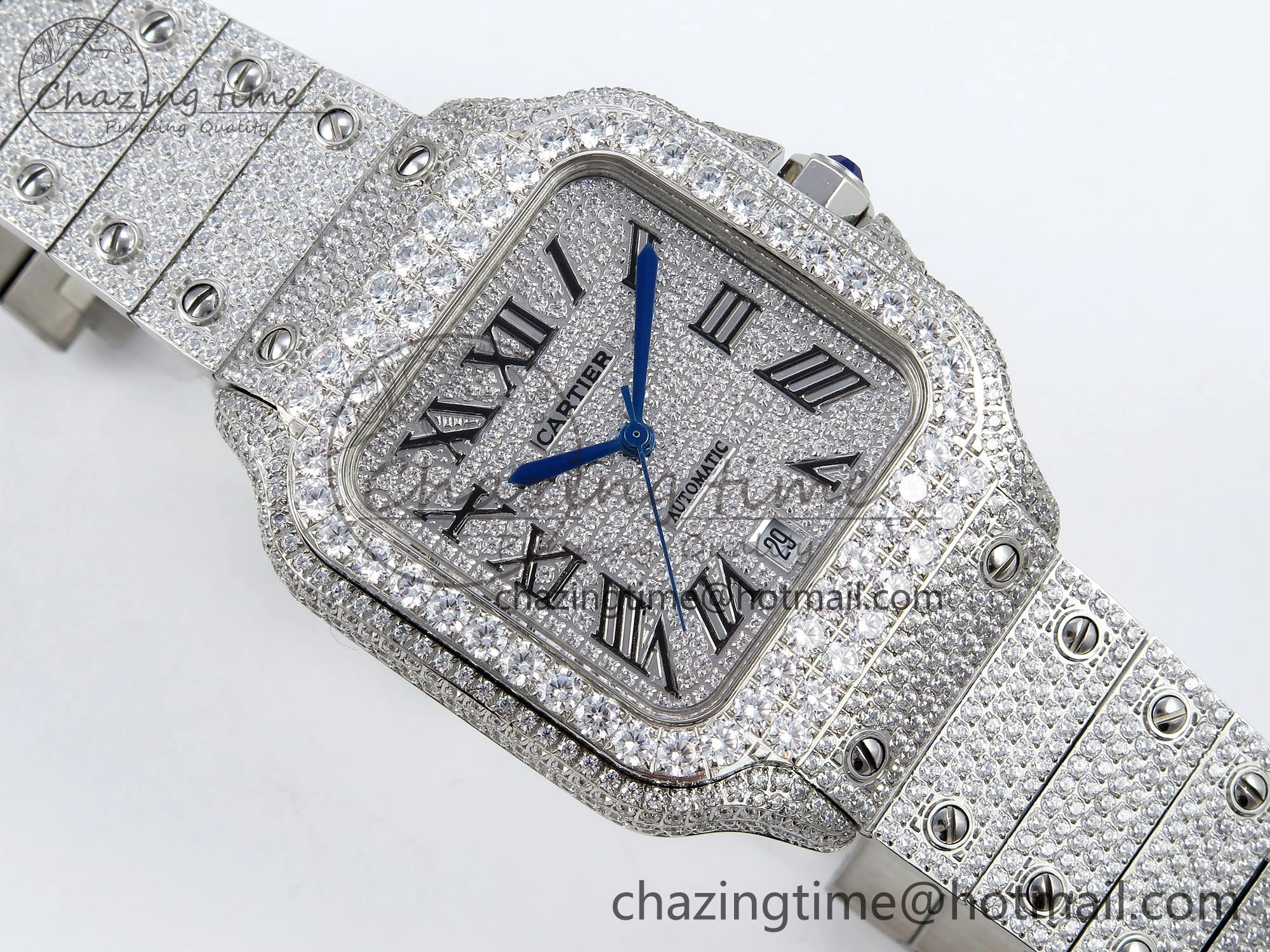 Santos De 40mm TWF 1:1 Best Edition SS Dial 904L SS Case and Bracelet A2824