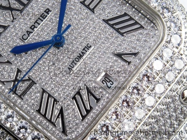 Santos De 40mm TWF 1:1 Best Edition SS Dial 904L SS Case and Bracelet A2824