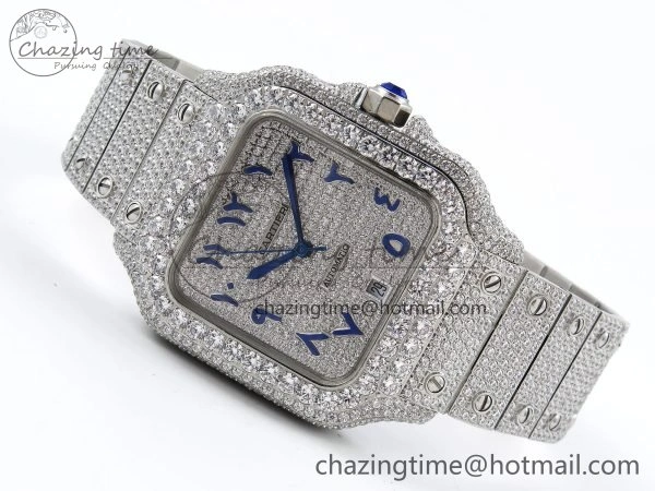 Santos De 40mm TWF 1:1 Best Edition SS Dial 904L SS Case and Bracelet A2824