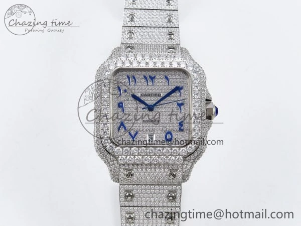 Santos De 40mm TWF 1:1 Best Edition SS Dial 904L SS Case and Bracelet A2824
