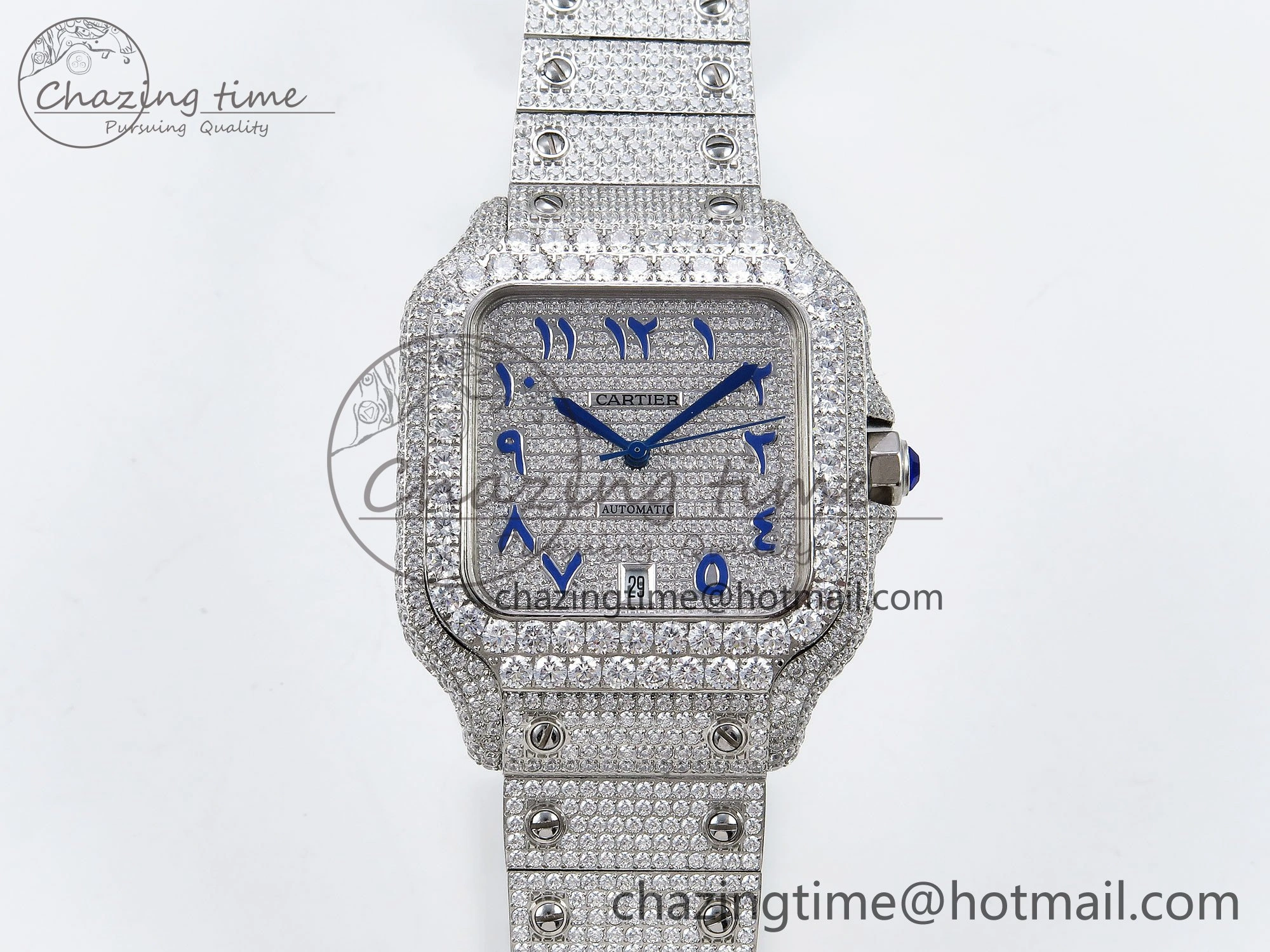 Santos De 40mm TWF 1:1 Best Edition SS Dial 904L SS Case and Bracelet A2824