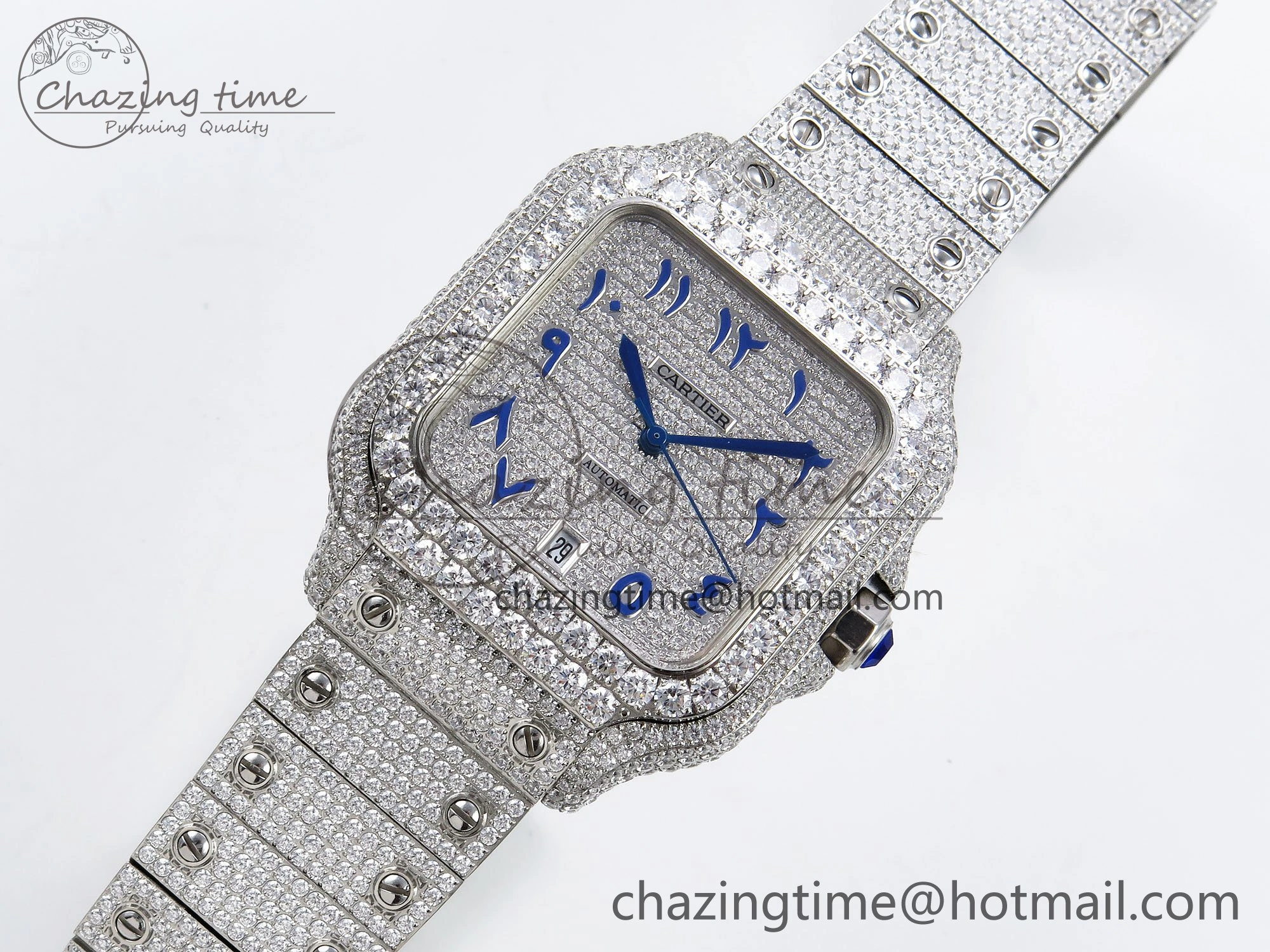 Santos De 40mm TWF 1:1 Best Edition SS Dial 904L SS Case and Bracelet A2824