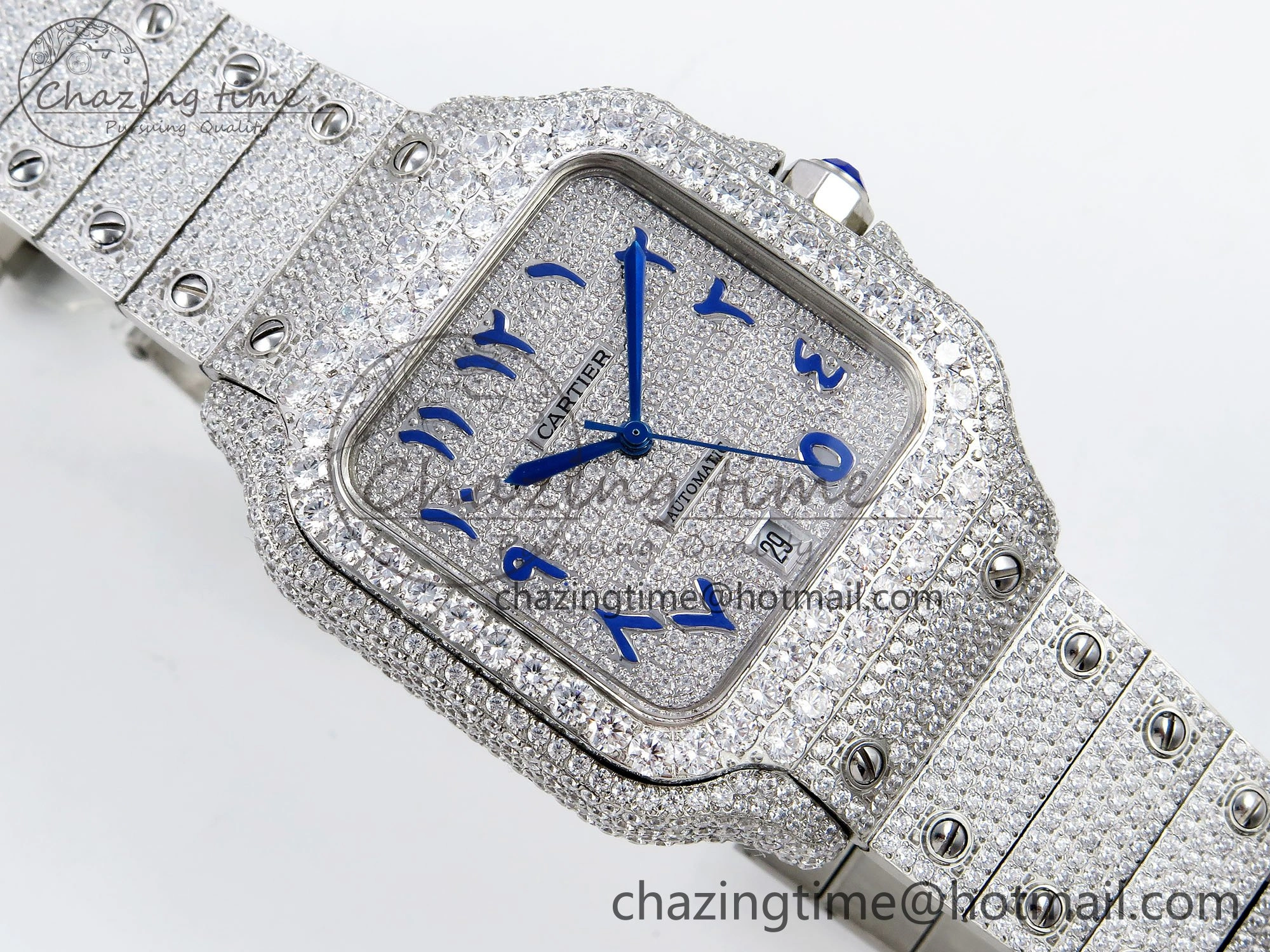 Santos De 40mm TWF 1:1 Best Edition SS Dial 904L SS Case and Bracelet A2824