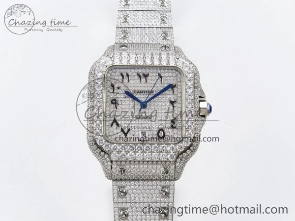 Santos De 40mm TWF 1:1 Best Edition SS Dial 904L SS Case and Bracelet A2824