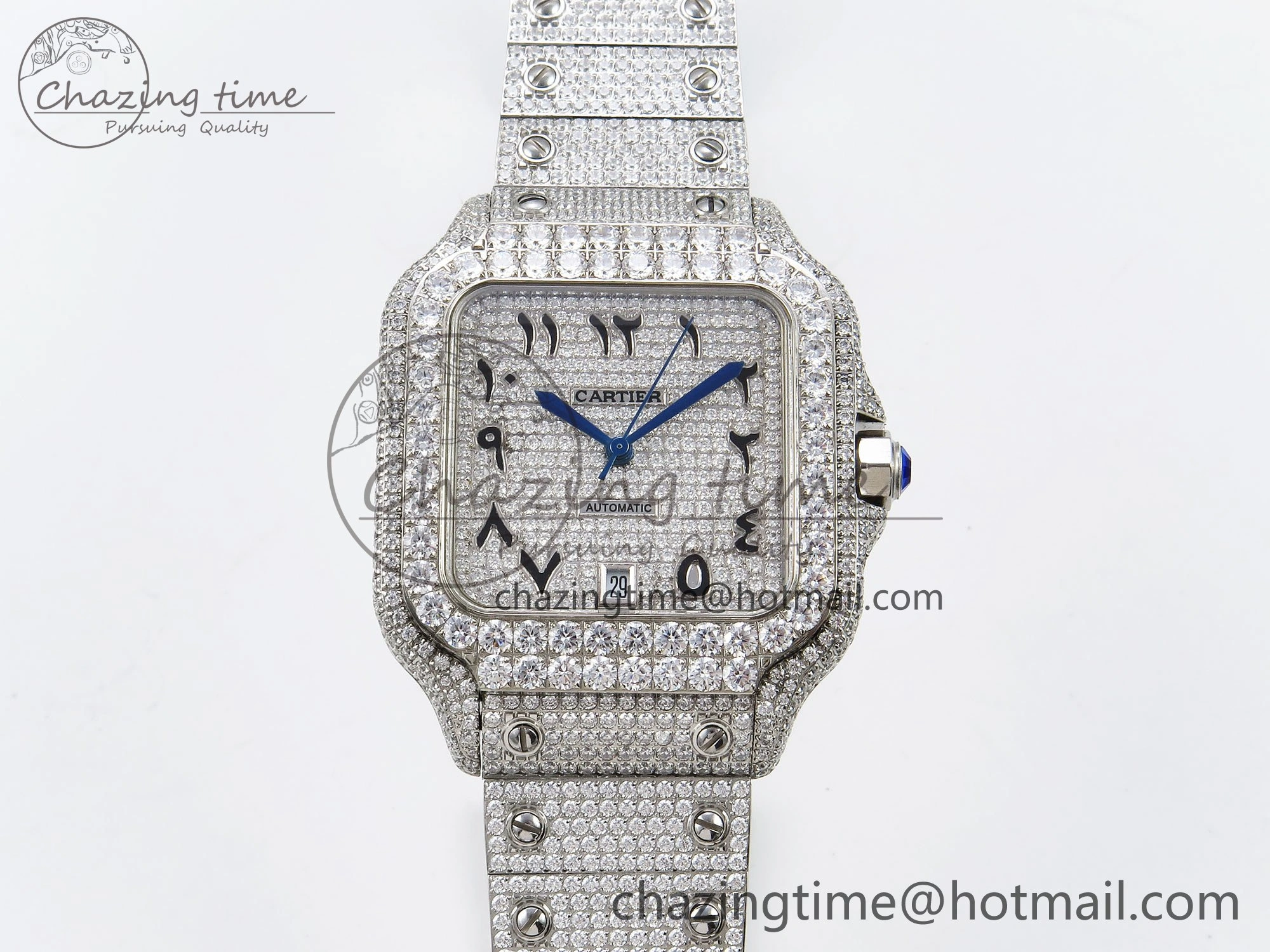 Santos De 40mm TWF 1:1 Best Edition SS Dial 904L SS Case and Bracelet A2824