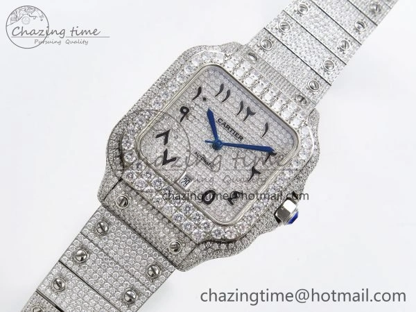 Santos De 40mm TWF 1:1 Best Edition SS Dial 904L SS Case and Bracelet A2824