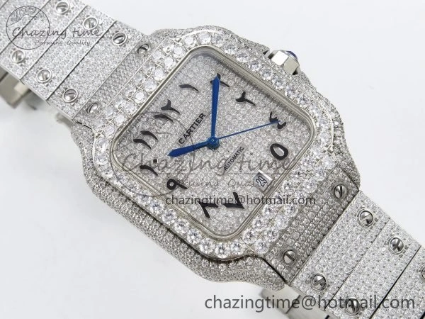 Santos De 40mm TWF 1:1 Best Edition SS Dial 904L SS Case and Bracelet A2824