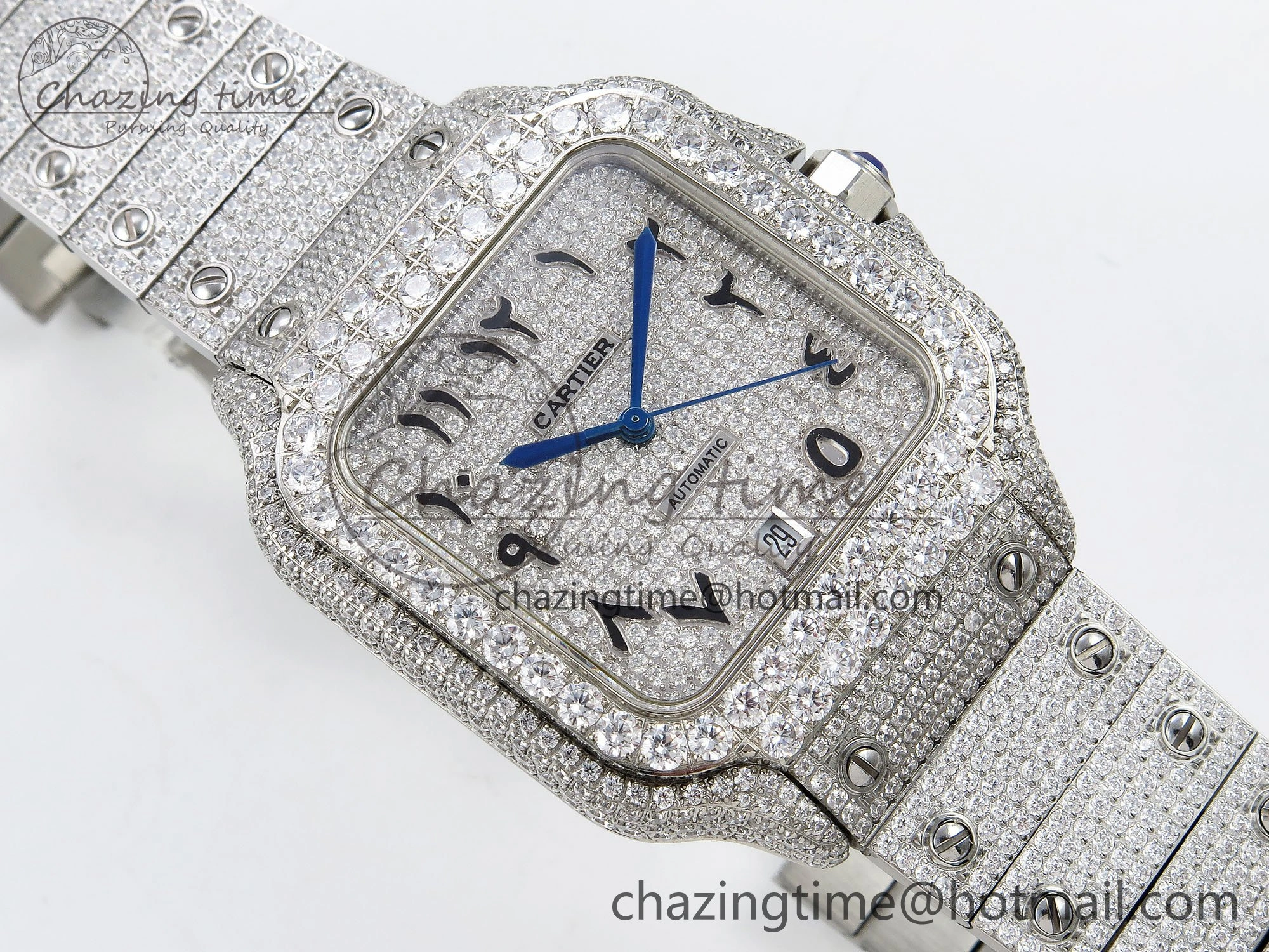 Santos De 40mm TWF 1:1 Best Edition SS Dial 904L SS Case and Bracelet A2824