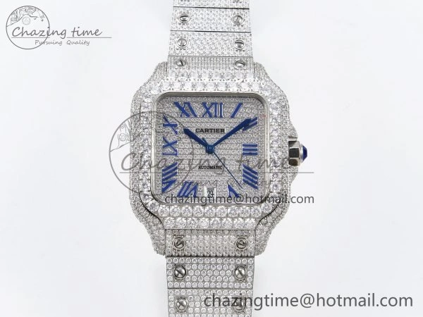 Santos De 40mm TWF 1:1 Best Edition SS Dial 904L SS Case and Bracelet A2824