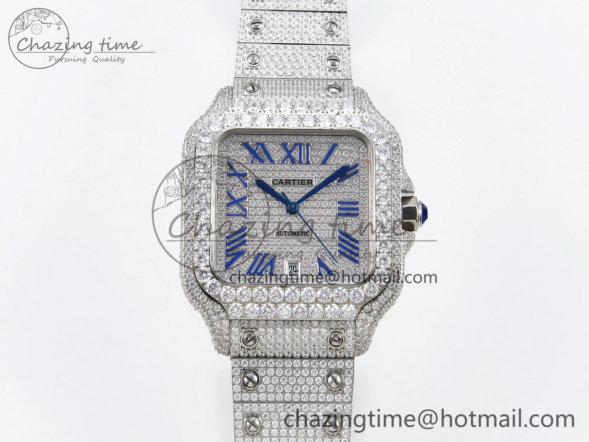 Santos De 40mm TWF 1:1 Best Edition SS Dial 904L SS Case and Bracelet A2824