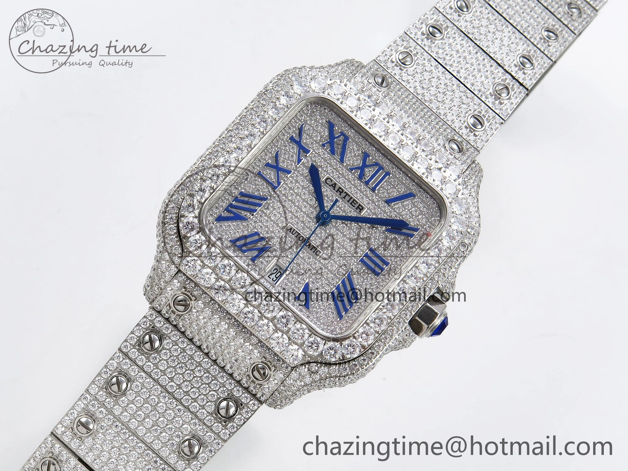 Santos De 40mm TWF 1:1 Best Edition SS Dial 904L SS Case and Bracelet A2824