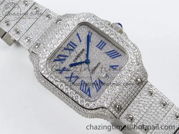 Santos De 40mm TWF 1:1 Best Edition SS Dial 904L SS Case and Bracelet A2824