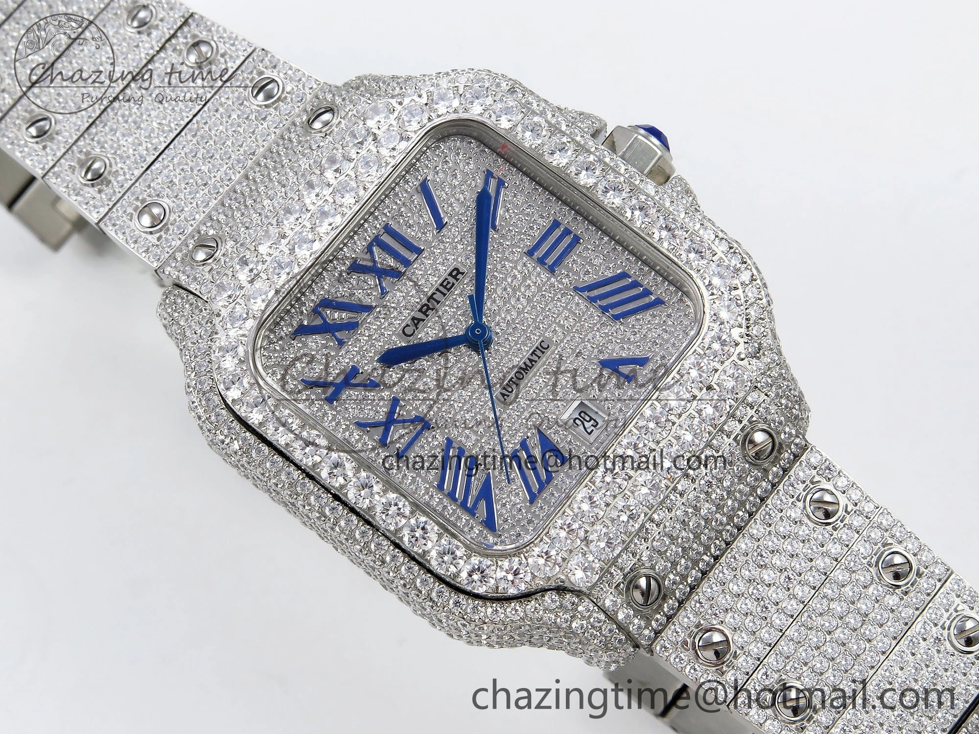 Santos De 40mm TWF 1:1 Best Edition SS Dial 904L SS Case and Bracelet A2824