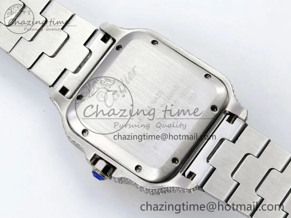 Santos De 40mm TWF 1:1 Best Edition SS Dial 904L SS RG Case and Bracelet A2824