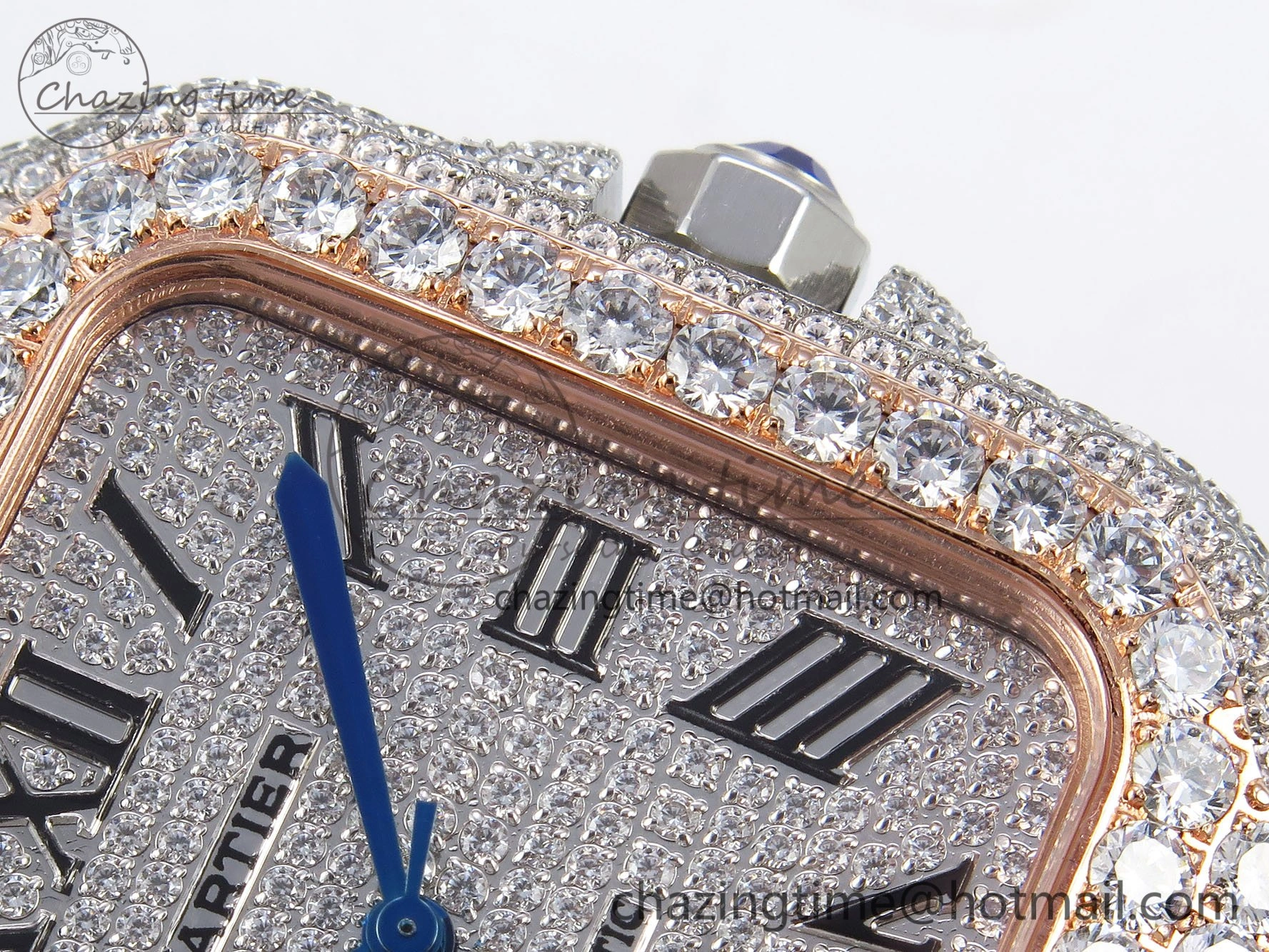 Santos De 40mm TWF 1:1 Best Edition SS Dial 904L SS RG Case and Bracelet A2824
