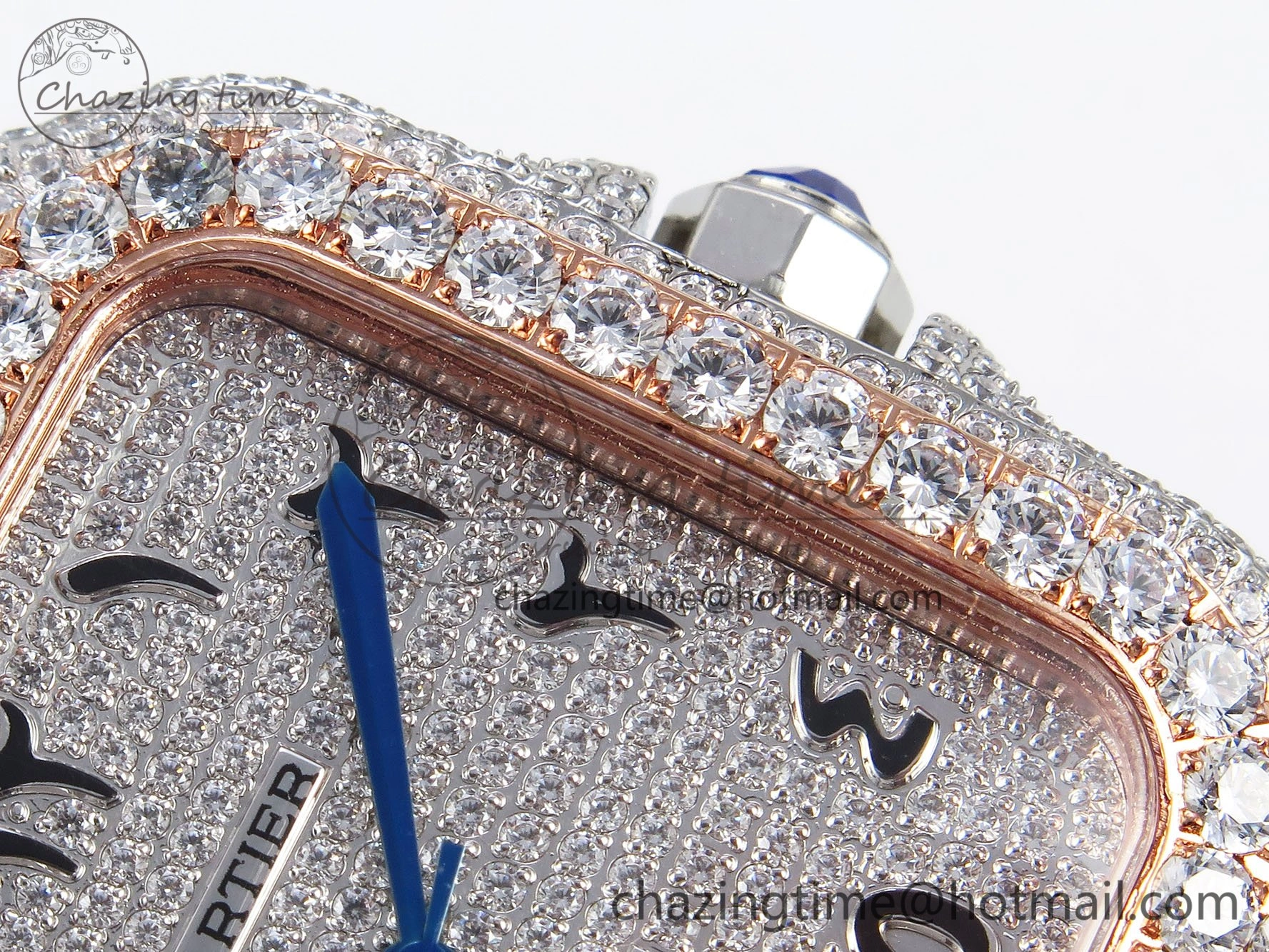 Santos De 40mm TWF 1:1 Best Edition SS Dial 904L SS RG Case and Bracelet A2824
