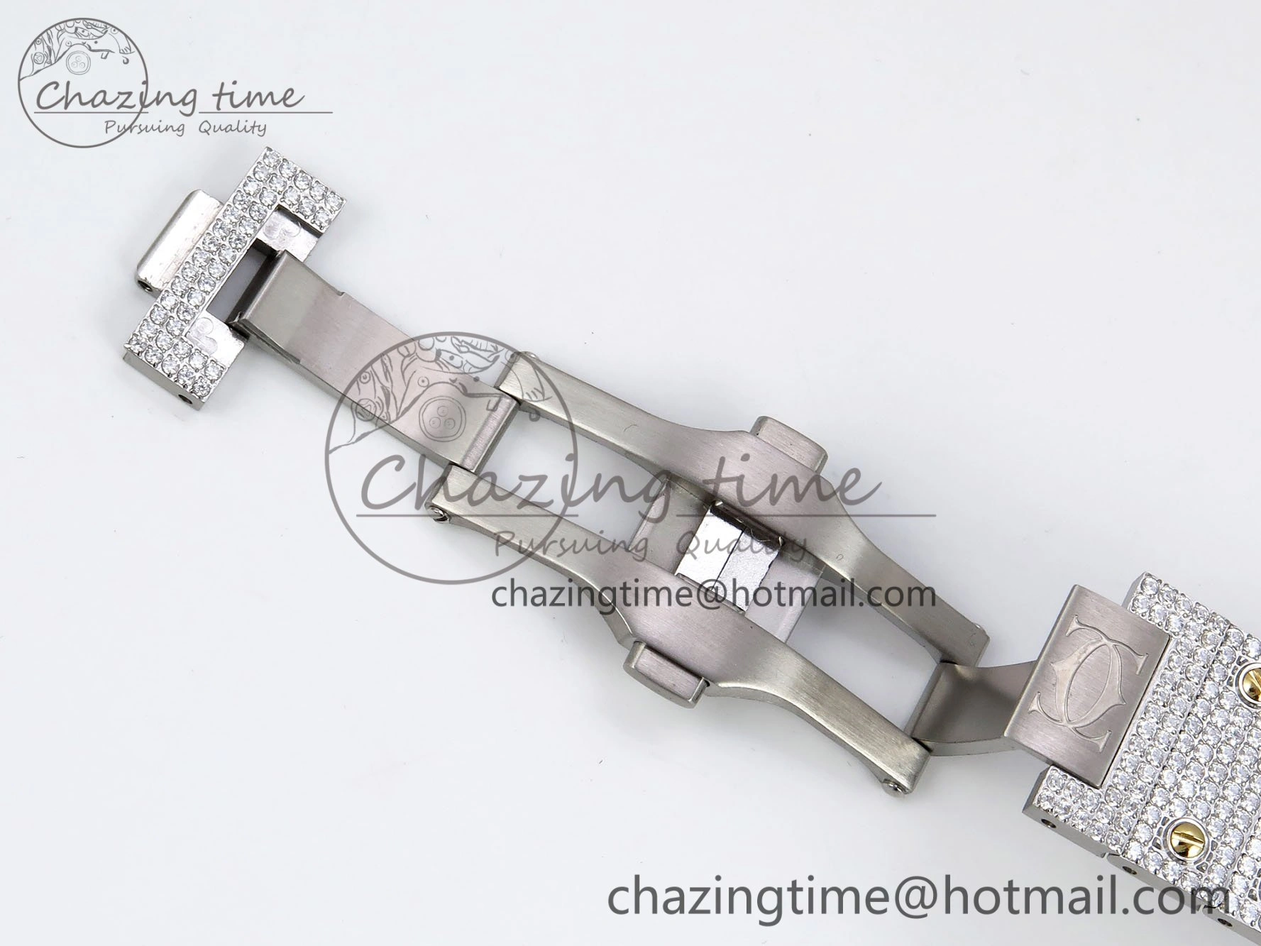 Santos De 40mm TWF 1:1 Best Edition SS Dial 904L SS YG Case and Bracelet A2824