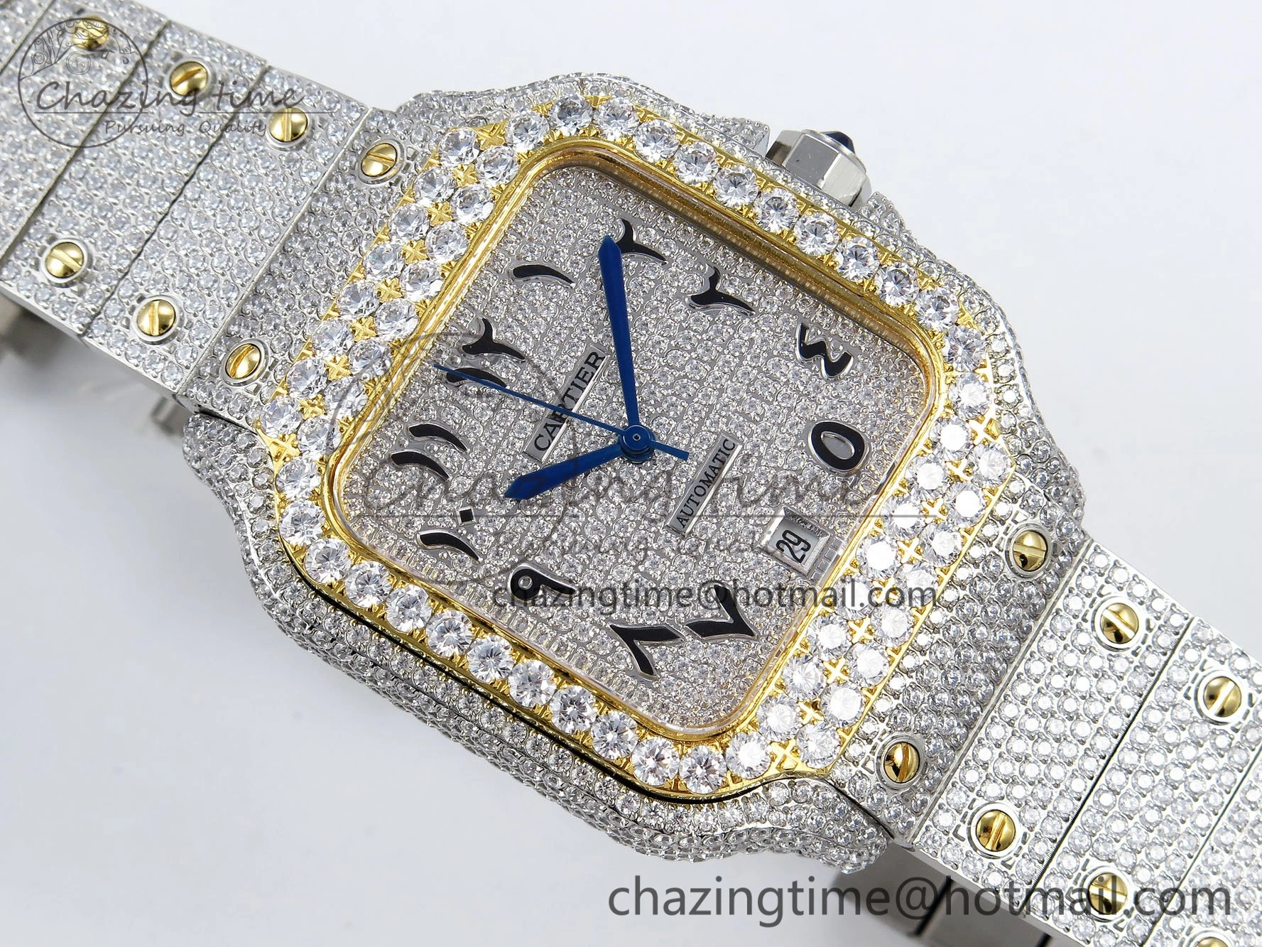 Santos De 40mm TWF 1:1 Best Edition SS Dial 904L SS YG Case and Bracelet A2824