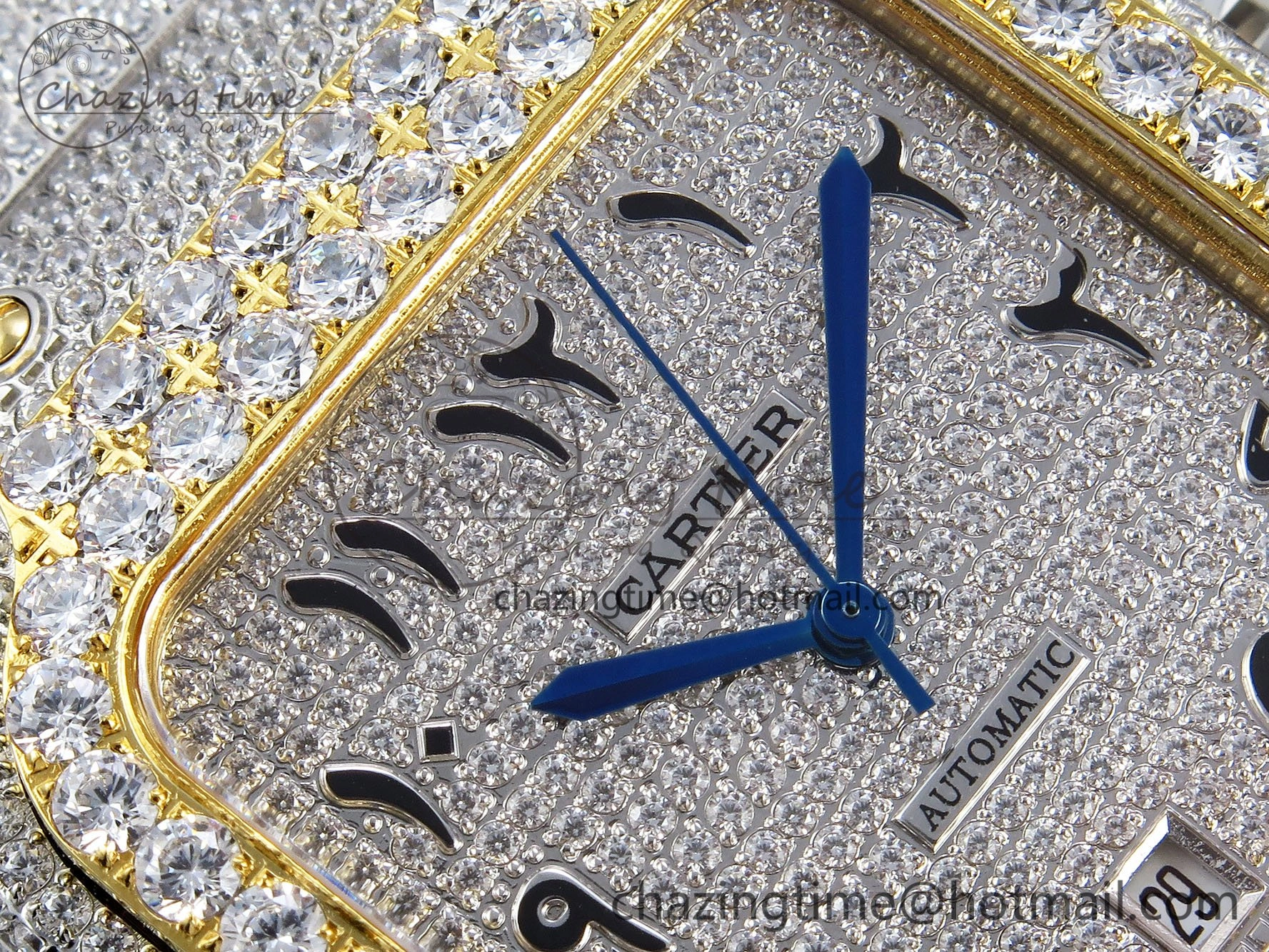 Santos De 40mm TWF 1:1 Best Edition SS Dial 904L SS YG Case and Bracelet A2824