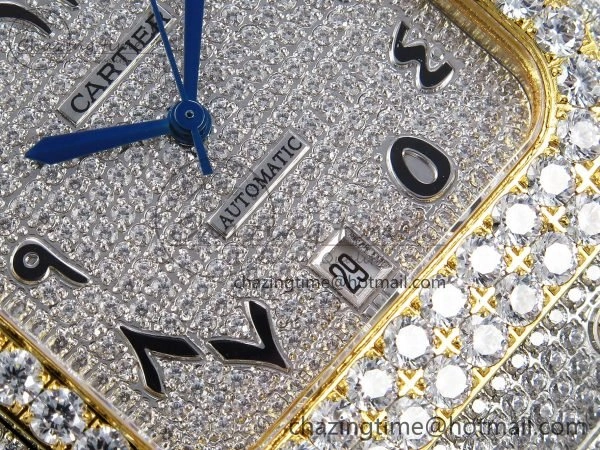 Santos De 40mm TWF 1:1 Best Edition SS Dial 904L SS YG Case and Bracelet A2824