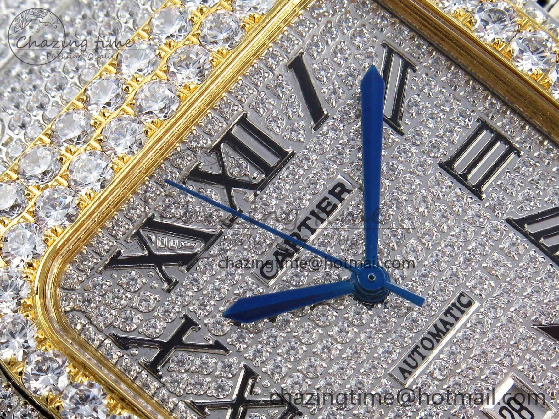 Santos De 40mm TWF 1:1 Best Edition SS Dial 904L SS YG Case and Bracelet A2824