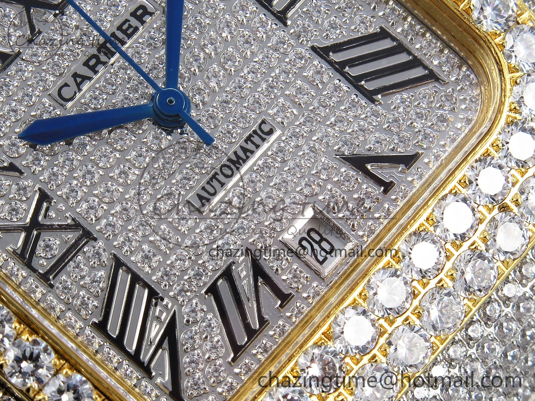 Santos De 40mm TWF 1:1 Best Edition SS Dial 904L SS YG Case and Bracelet A2824