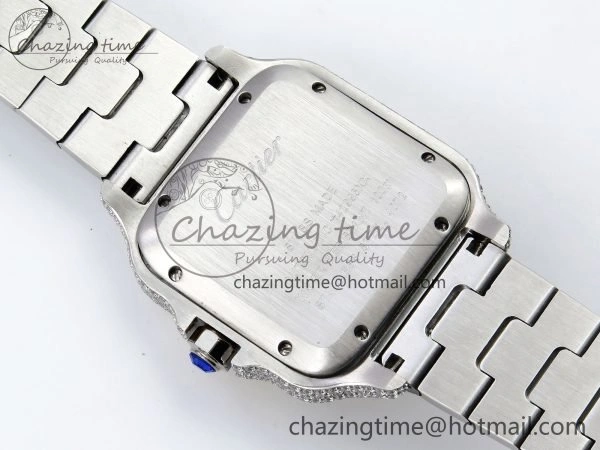 Santos De 40mm TWF 1:1 Best Edition SS Rainbow Dial 904L SS Case and Bracelet A2824