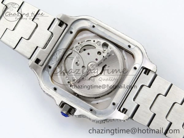 Santos De 40mm TWF 1:1 Best Edition SS Rainbow Dial 904L SS Case and Bracelet A2824